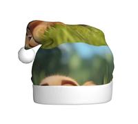 YYHWHJDE Dog In The Grass Prints Christmas Hat for Adult quality festive accessory crafted soft, lightweight