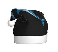 YYHWHJDE Dolphins entangled in willow branches Pattern Christmas Hat for Adult Soft and Fluffy, Ideal for Long-Term Use