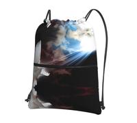 YYHWHJDE Dove Sun Art Prints Drawstring Backpack - Lightweight Water-Resistant Sport Gym Bag with Zipper Pocket for Travel & Hiking