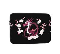 YYHWHJDE Dragon and Cherry Blossoms Prints Protective Shockproof Portable Laptop Sleeve Case 15 inch for Men and Women Business Travel, and Office Daily Use