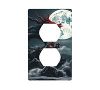 YYHWHJDE Dragon on The Mountain Prints Double Socket Wall Panel Electrical Socket Cover Plate Decoration Heat Resistant 4.5x2.76in