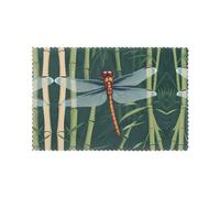 YYHWHJDE Dragonfly On Bamboo Leaves Prints Placemats Set of 6 12x18in - Elevate Every Meal with Durable & Customizable Table Layers