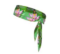 YYHWHJDE dragonfly on lotus flower Prints Sports Double-Sided Headscarf Quick Drying, Moisture Wicking for Women, Girls, and Men