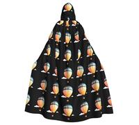 YYHWHJDE Dream Hot Air Balloon Prints Halloween Adult Hooded Cape Men'S And Women'S Clothing Mantle Role-Playing