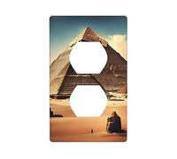 YYHWHJDE Dreaming of The Pyramids of Khufu Prints Double Socket Wall Panel Decorative for Residential and Commercial Areas 4.5x2.76in