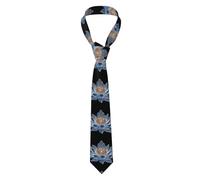 YYHWHJDE Dreamy glass crystal lotus Prints Men's tie classic style suit cravat suitable for holidays and work