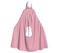 YYHWHJDE Dress Up As A Cute Kitten Pattern Halloween Adult Hooded Cape Cloak - Super Large Hooded Cloak No Zipper