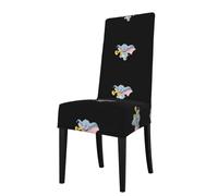 YYHWHJDE Dumbo blowing the trumpet Printing Protection Cover for Dining Chair - Soft, Comfortable, Wrinkle-Resistant Elastic Fits Most Armless Chairs