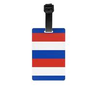 YYHWHJDE Durable PVC Luggage Tag with Detachable Wristbande Label Holder | Business Card Size for Travel, Backpacks, Suitcases, Gym Bags - Clear Nam Russian Flag Prints