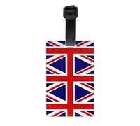 YYHWHJDE Durable PVC Luggage Tag with Detachable Wristbande Label Holder | Business Card Size for Travel, Backpacks, Suitcases, Gym Bags - Clear Nam UK Flag Prints