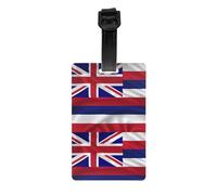 YYHWHJDE Durable PVC Luggage Tag with Detachable Wristbande Label Holder | Business Card Size for Travel, Backpacks, Suitcases, Gym Bags - Clear Nam Flag of Hawaii American Prints