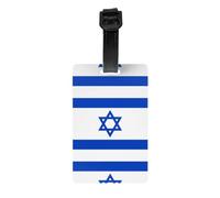 YYHWHJDE Durable PVC Luggage Tag with Detachable Wristbande Label Holder | Business Card Size for Travel, Backpacks, Suitcases, Gym Bags - Clear Nam Israeli flag Prints