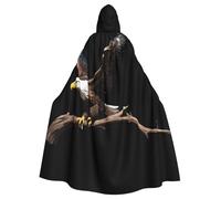 YYHWHJDE Eagle on a dead branch Prints Adult Hooded Cloak is a super large, comfortable, and durable Halloween hooded poncho