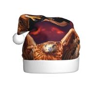 YYHWHJDE Eagle Soaring Hunting Prints Christmas Hat for Adult quality festive accessory crafted soft, lightweight