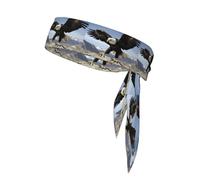 YYHWHJDE Eagle with Wings Prints Sports Headscarf, Casual Headband, Elastic, Sweat Absorbing, Adjustable, Anti Slip