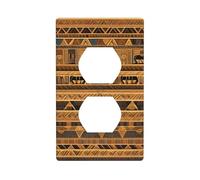 YYHWHJDE Egyptian Frescoes Pattern Double Socket Wall Panel Decorative is Durable and Suitable for Socket Light Switch Accessories 4.5x2.76in