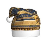 YYHWHJDE Egyptian Pharaonic Frescoes Prints Christmas Hat for Adult quality festive accessory crafted soft, lightweight