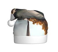 YYHWHJDE Eiffel Tower Love Paris Printing Christmas Hat Durable for Adult for Halloween, Christmas, New Year