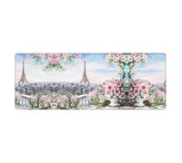 YYHWHJDE Eiffel Tower Paris View Mouse Pad 12x31.5in - Extra-Large Desk Mat