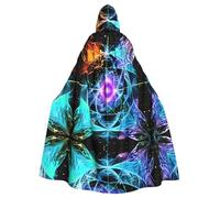 YYHWHJDE Eight Dimensional Space Prints Adult Hooded Cloak is a super large, comfortable, and durable Halloween hooded poncho