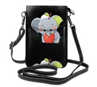 YYHWHJDE Elephant Apple Abstract Illustration Prints Small Leather Women'S Crossbody Flip Phone Bag, Waterproof And Durable