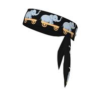 YYHWHJDE Elephant on a cart Pattern Sports Double-Sided Headscarf Quick Drying, Moisture Wicking for Women, Girls, and Men