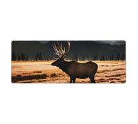 YYHWHJDE Elk In The Meadow Prints Extra Large Mouse Pad Strong Adhesion, Durable, Precise Locking Edge 12x31.5in