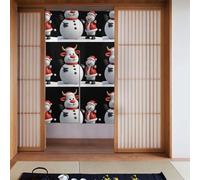 YYHWHJDE Embrace Christmas snowman Pattern Curtain two Pieces Spliced 34x56in Fabric curtains, room dividers Fabric, Smooth & Not Easily Wrinkled