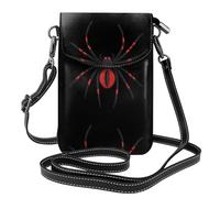 YYHWHJDE Embroidered Spider Prints Small Leather Women'S Crossbody Flip Phone Bag, Waterproof And Durable