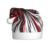 YYHWHJDE Explosion Burst Red Black Prints Christmas Hat for Adult Making It a Fun and Durable Gift for Men and Women