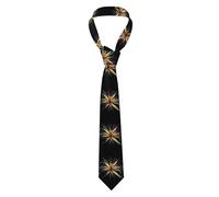 YYHWHJDE Explosion Fireworks Stars Prints Men's tie classic style suit cravat suitable for holidays and work