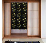 YYHWHJDE Eye-catching little yellow flowers Prints Door curtain partition splicing privacy protection suitable for kitchen, bathroom, room 34x56in