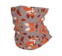 YYHWHJDE Fall Fox Prints Multifunctional Sport Headband - Seamless Stretch Neck Gaiter for Hiking, Biking, Running & Outdoor Activities - Soft, Quick-Dry, No-Fade Design