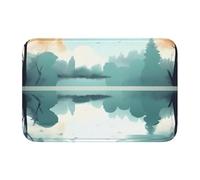 YYHWHJDE Fallen Leaves on a Tranquil Lake Picture Anti Slip and Thickened Floor mat Suitable for bathrooms, bedrooms, Washable Carpet Floor mats 16X24 in