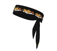 YYHWHJDE Fallen leaves on the snow Pattern Sports Double-Sided Headscarf Quick Drying, Moisture Wicking for Women, Girls, and Men