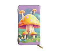 YYHWHJDE Fantasy Dream Mushroom Printing Quality Leather Long Clutch Wallet Designed for Fashion Girls and Women Stylish 7.48 x 4.13 in