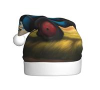 YYHWHJDE Fantasy Farm Tractor Pattern Christmas Hat for Adult quality festive accessory crafted soft, lightweight