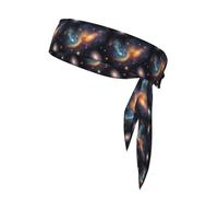 YYHWHJDE Fantasy starry sky symbol Prints Sports Double-Sided Headscarf for Women and Men Adjustable for All Head Circumferences