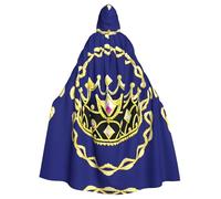 YYHWHJDE Fantasy Tiara Printing Halloween Adult Hooded Cloak for Parties and Costume Events