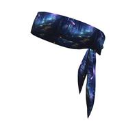 YYHWHJDE Fantasy Wind Forest Prints Sports Headscarf, Casual Headband, Elastic, Sweat Absorbing, Adjustable, Anti Slip