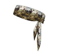 YYHWHJDE Farm Animal Cow Pattern Sports headscarf, sweat absorbing and breathable, motion headband, double-sided kerchief