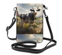 YYHWHJDE Farm Animal Cow Prints Small Leather Women'S Crossbody Flip Phone Bag, Waterproof And Durable