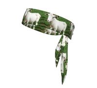YYHWHJDE Farm Animal Goat Pattern Sports headscarf, sweat absorbing and breathable, motion headband, double-sided kerchief