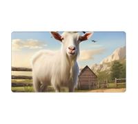 YYHWHJDE Farm Animal Goat picture Large office gaming mouse pad 16 x 29.5 in : Strong adhesion and durability Thickened and anti-slip