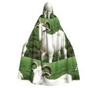 YYHWHJDE Farm Animal Goat Prints Halloween Adult Hooded Cape Men'S And Women'S Clothing Mantle Role-Playing