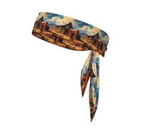 YYHWHJDE Farm Red Tractor Prints Sports Double-Sided Headscarf Quick Drying, Moisture Wicking for Women, Girls, and Men