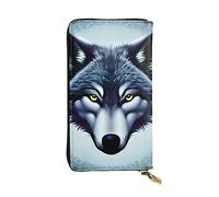 YYHWHJDE Fierce Wolf Head Picture Quality Leather Long Clutch Wallet Designed for Fashion Girls and Women Stylish 7.48 x 4.13 in