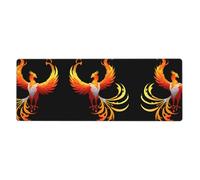 YYHWHJDE Fire Phoenix Pattern Extra Large Mouse Pad Strong Adhesion, Durable, Precise Locking Edge 12x31.5in