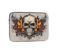 YYHWHJDE fire Skull Printing Portable Laptop Sleeve Case 13 inch Shockproof Bag for Men and Women Business Travel, and Office Daily Use