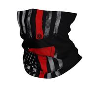 YYHWHJDE Firefighter Axe Red Line Flag Prints Multifunctional Sport Headband - Seamless Throw for Hiking, Cycling & Outdoor Adventures!
